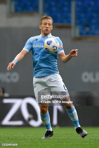 Lucas Leiva of S.S. Lazio in action during the 2020-2021 Italian Serie A Championship League match between S.S. Lazio and Benevento Calcio at Stadio...