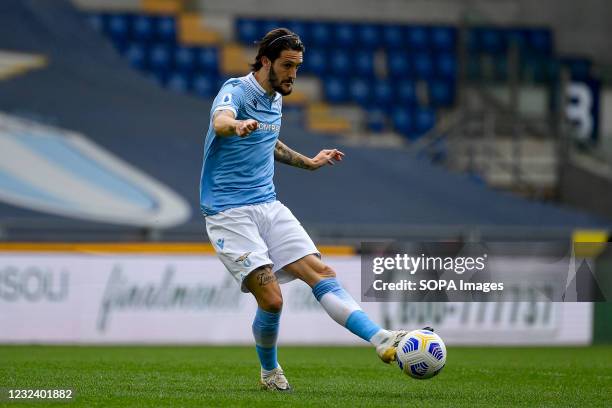 Luis Alberto of S.S. Lazio in action during the 2020-2021 Italian Serie A Championship League match between S.S. Lazio and Benevento Calcio at Stadio...