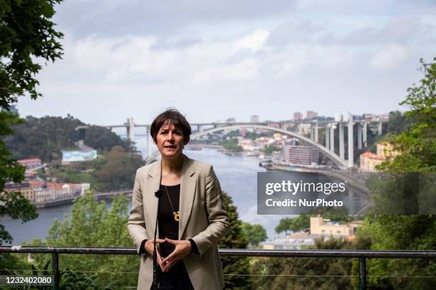 Press conference of the National Coordinator of the Left Block, Catarina Martins and the Porta Voz of the Nationalist Galician Block, Ana Póton at...