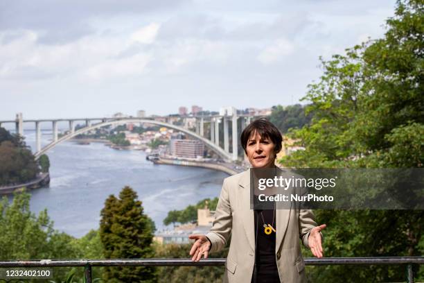 Press conference of the National Coordinator of the Left Block, Catarina Martins and the Porta Voz of the Nationalist Galician Block, Ana Póton at...