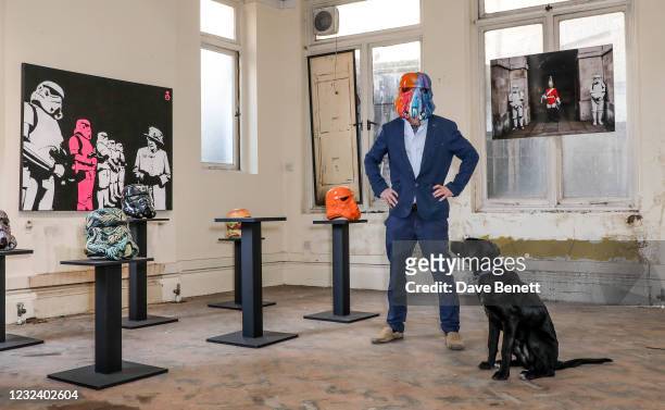 Attends a press preview of "Art In The Age Of Now", a new group exhibition of contemporary art, live music, talks and performance art, at the...