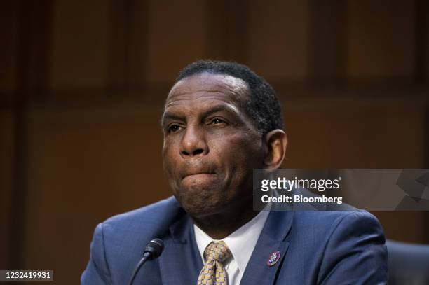Representative Burgess Owens, a Republican from Utah, listens during a Senate Judiciary Committee hearing in Washington, D.C., U.S., on Tuesday,...