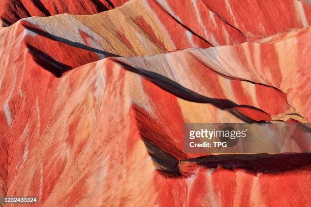 The beauty of colorful Danxia landform on 20th April, 2021 in Zhangye,Gansu,China