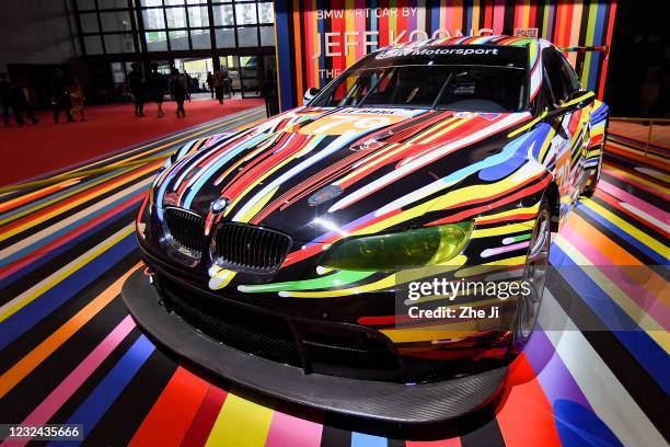 Art car design by Jeff Koons is on displayed during the 19th Shanghai International Automobile Industry Exhibition, also known as Auto Shanghai 2021,...