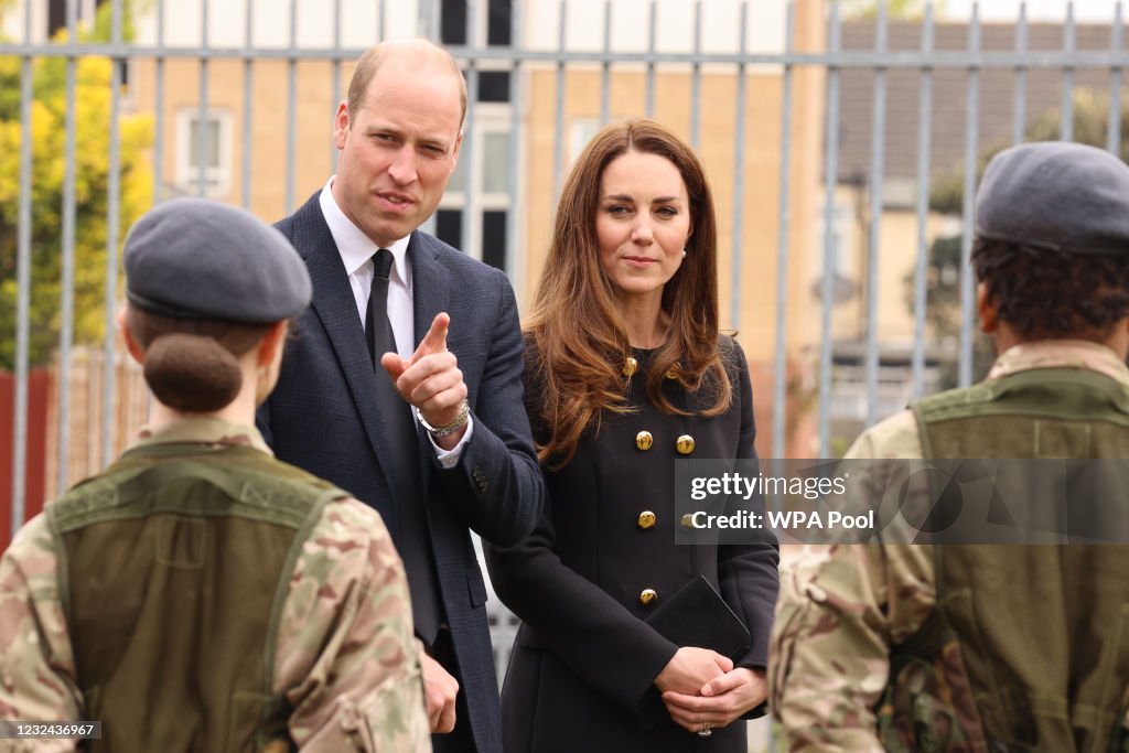 The Duke And Duchess Of Cambridge Visit The Air Cadets At 282 East Ham Squadron