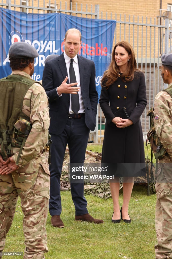 The Duke And Duchess Of Cambridge Visit The Air Cadets At 282 East Ham Squadron