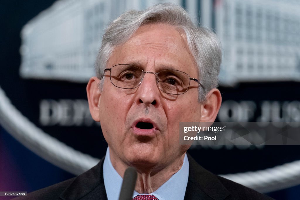Attorney General Merrick Garland Makes Statement At The Justice Department