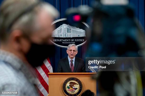 Attorney General Merrick Garland speaks about a jury's verdict in the case against former Minneapolis Police Officer Derek Chauvin in the death of...