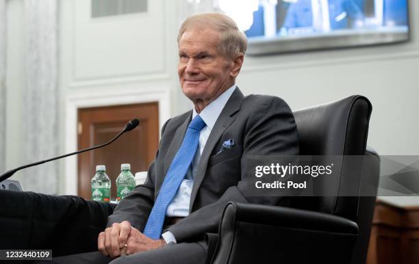 Former US Senator Bill Nelson, nominee to be administrator of NASA, attends a Senate Committee on Commerce, Science, and Transportation confirmation...