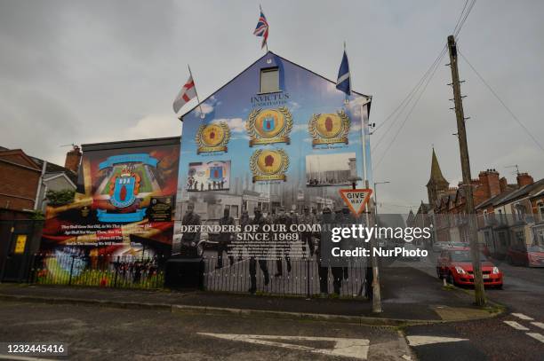 Mural near Shankill Road, in Belfast. On Tuesday, April 20 in Belfast, Northern Ireland