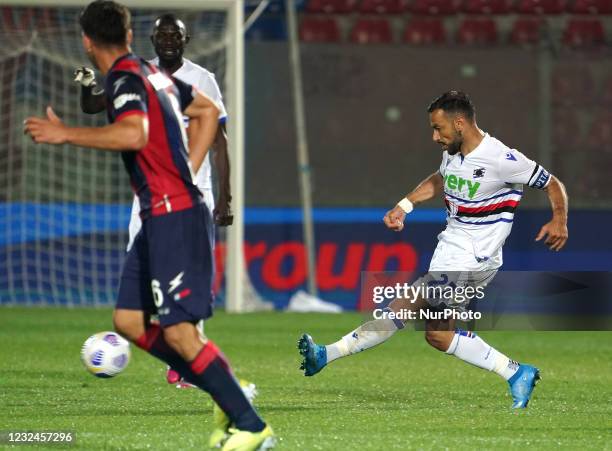 Fabio Quagliarella of Uc Sampdoria during the Serie A match between Fc Crotone and Uc Sampdoria on April 21, 2021 stadium &quot;Ezio Scida&quot; in...