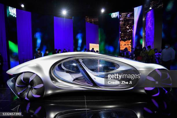 The Mercedes-Benz AG Vision AVTR concept is on displayed during the 19th Shanghai International Automobile Industry Exhibition, also known as Auto...