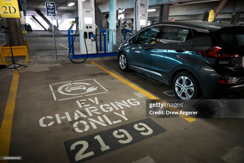 Transportation Secretary Buttigieg Highlights New Electric Vehicle Charging Station On Earth Day