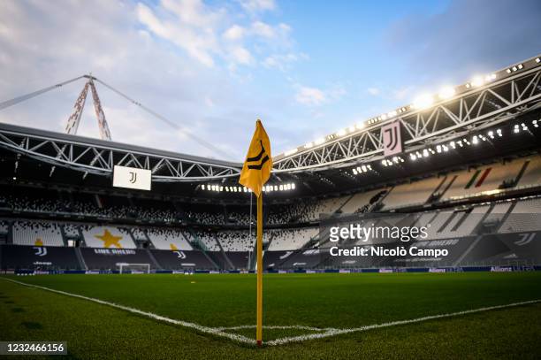 General view shows Allianz Stadium prior to the Serie A football match between Juventus FC and Parma Calcio. Juventus FC won 3-1 over Parma Calcio.