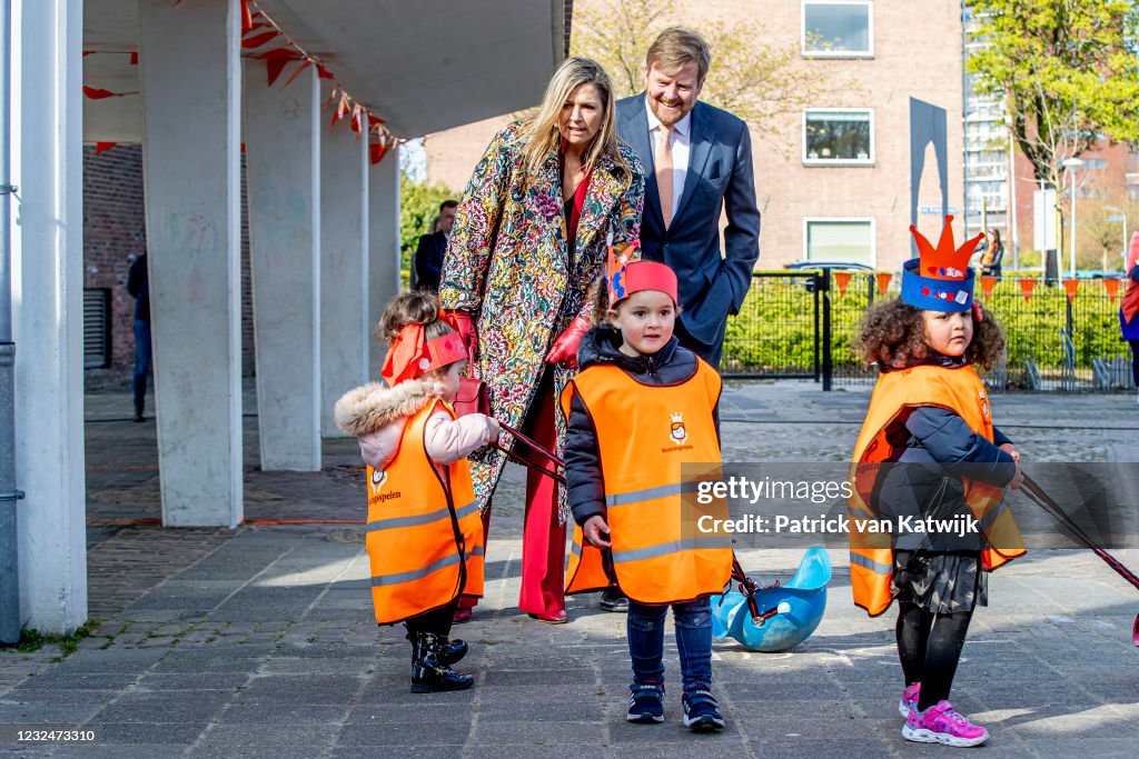 King Willem-Alexander Of The Netherlands And Queen Maxima attend Kingsday Games In Amersfoort