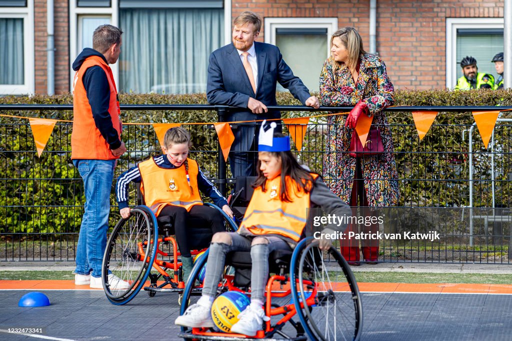 King Willem-Alexander Of The Netherlands And Queen Maxima attend Kingsday Games In Amersfoort