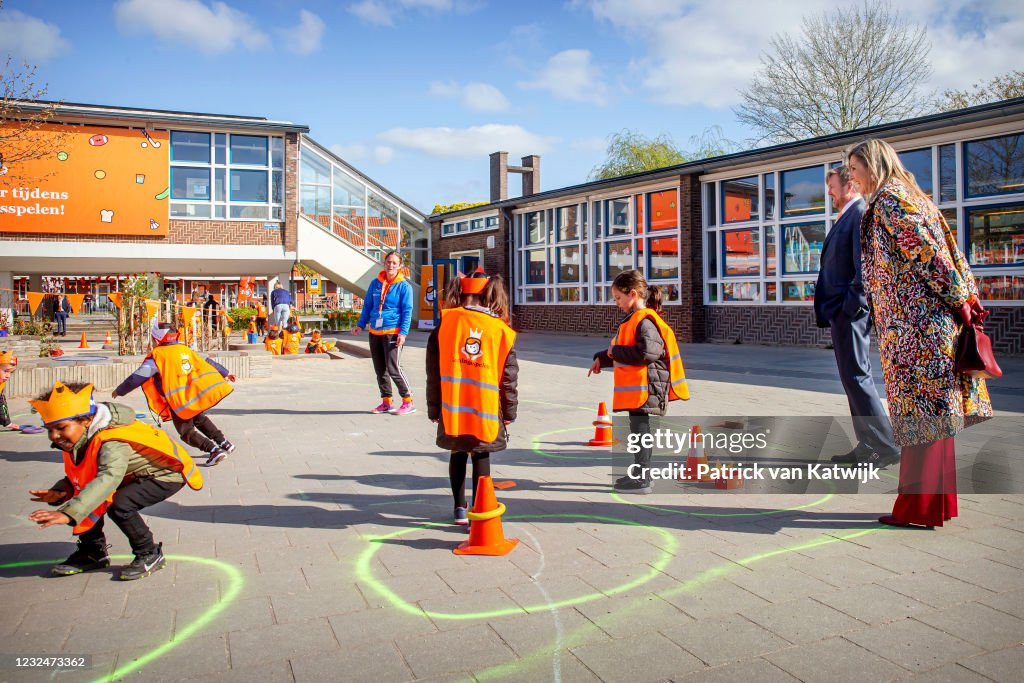 King Willem-Alexander Of The Netherlands And Queen Maxima attend Kingsday Games In Amersfoort