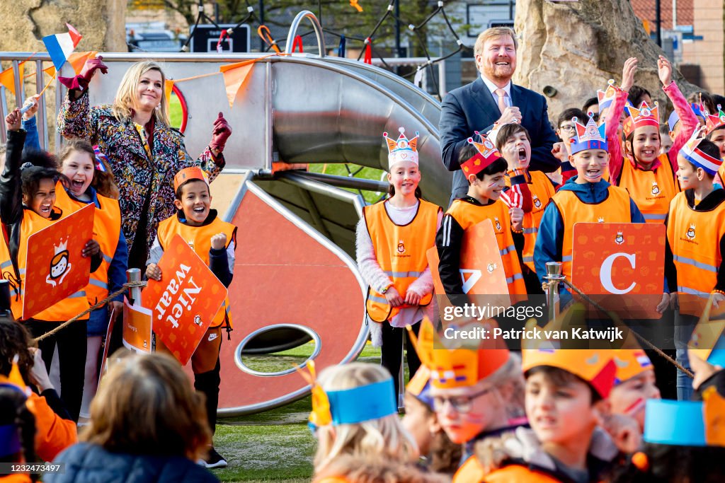 King Willem-Alexander Of The Netherlands And Queen Maxima attend Kingsday Games In Amersfoort