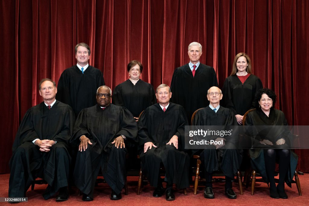 Supreme Court Justices Pose For Formal Group Photo