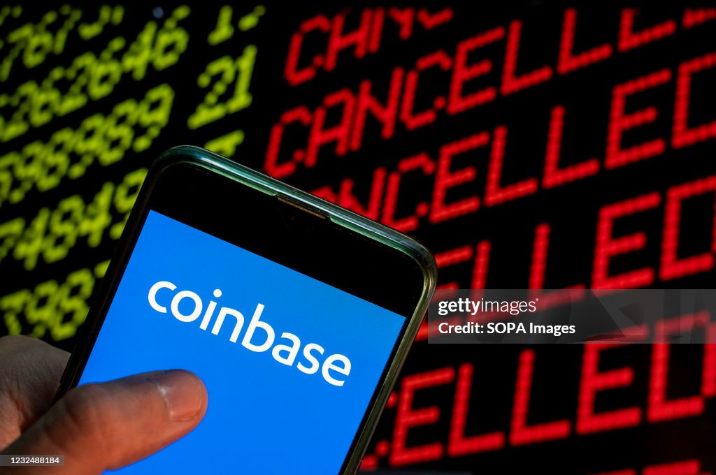 In this photo illustration the online platform for buying,...