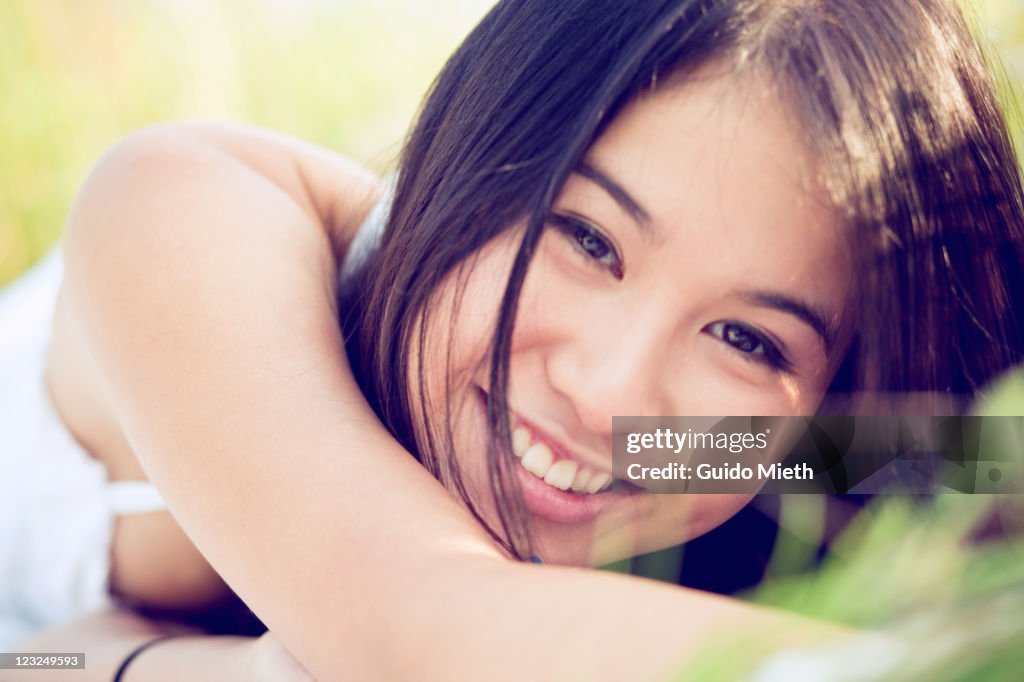 Portrait of beautiful smiling girl