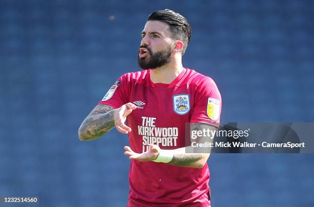 Huddersfield Town's Pipa during the Sky Bet Championship match between Blackburn Rovers and Huddersfield Town at Ewood Park on April 24, 2021 in...