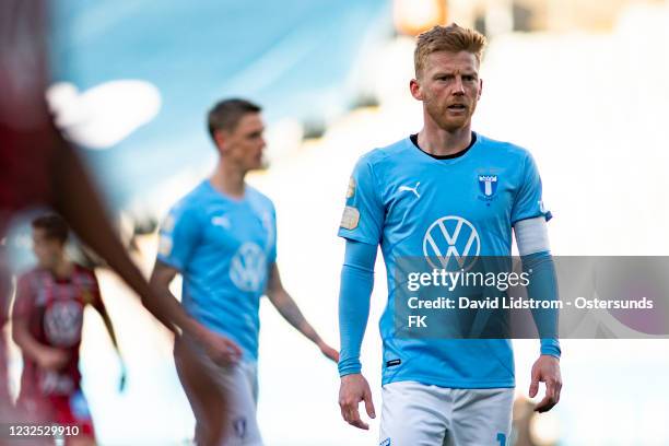 Anders Christiansen of Malmo FF during the Allsvenskan match between Malmo FF and Ostersunds FK at Eleda Stadion on April 25, 2021 in Malmo, Sweden.