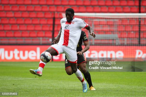 Aboubakar Kamara of Dijon during the Ligue 1 match between Stade Rennes and Dijon FCO at Roazhon Park on April 25, 2021 in Rennes, France.