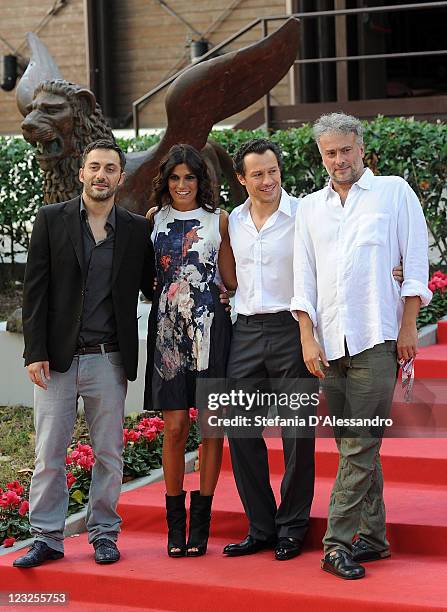 Filippo Timi, Valeria Solarino, Stefano Accorsi and Daniele Gaglianone attend "Ruggine" Premiere during 68th Venice Film Festivalon September 1, 2011...