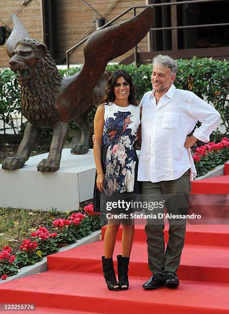 Valeria Solarino and Daniele Gaglianone attend "Ruggine" Premiere during 68th Venice Film Festival on September 1, 2011 in Venice, Italy.