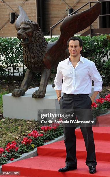 Actor Stefano Accorsi attends "Ruggine" Premiere during 68th Venice Film Festivalon September 1, 2011 in Venice, Italy.