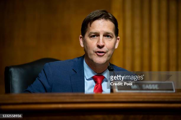 Senator Ben Sasse speaks during a Senate Judiciary Subcommittee on Privacy, Technology, and the Law hearing April 27, 2021 on Capitol Hill in...