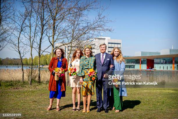 Princess Ariane of The Netherlands, Princess Alexia of The Netherlands, Queen Maxima of The Netherlands, King Willem-Alexander of The Netherlands and...