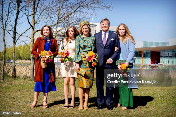 Princess Ariane of The Netherlands, Princess Alexia of The Netherlands, Queen Maxima of The Netherlands, King Willem-Alexander of The Netherlands and...