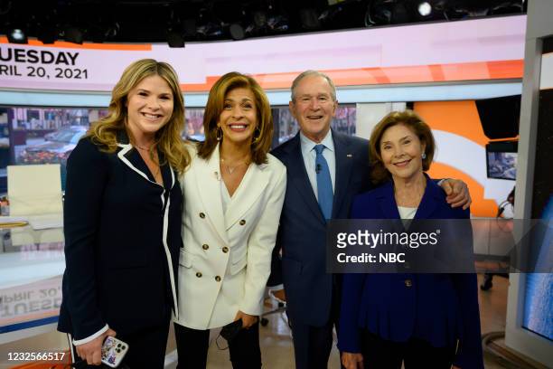 Hoda Kotb, Jenna Bush Hager, George W Bush and Laura Bush on Tuesday, April 20, 2019 --