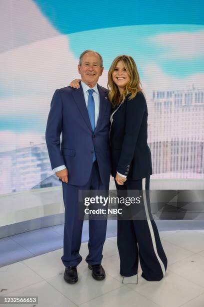 Jenna Bush Hager and George W. Bush on Tuesday, April 20, 2021 --