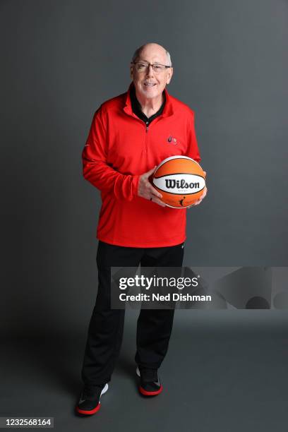 Mike Thibault of the Washington Mystics poses for a portrait during 2021 WNBA Media Day at the Entertainment and Sports Arena in St. Elizabeth's on...