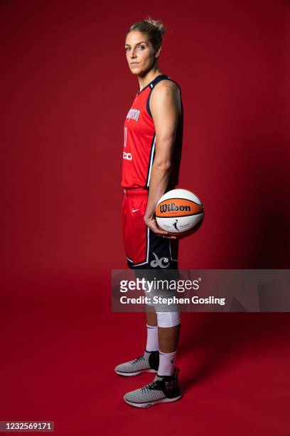 Elena Delle Donne of the Washington Mystics poses for a portrait during 2021 WNBA Media Day at the Entertainment and Sports Arena in St. Elizabeth's...