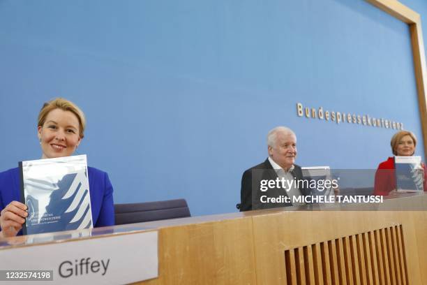 Minister for Family Affairs, Senior Citizens, Women and Youth Franziska Giffey, German Interior Minister Horst Seehofer and Agriculture Minister...