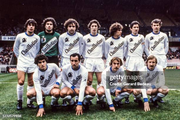 Team Auxerre line up during the French Division 1 Championship match between Paris Saint Germain and Auxerre at Parc des Princes, in Paris, France on...