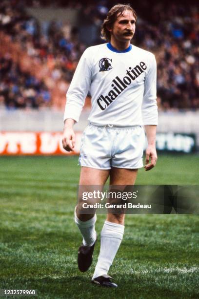 Andrzej Szarmach of Auxerre during the French Division 1 Championship match between Paris Saint Germain and Auxerre at Parc des Princes, in Paris,...