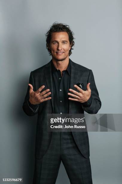 Actor Matthew McConaughey is photographed for Cigar Afficionado magazine on April 20, 2018 in Los Angeles, California.