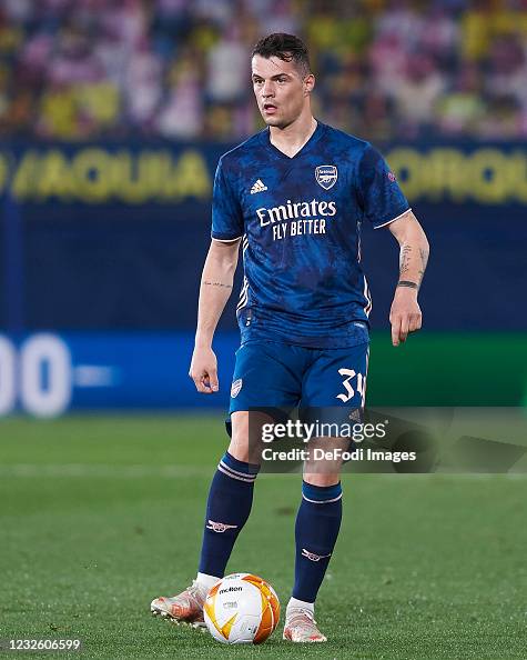 Arsenal Controls Granit Xhaka of Arsenal controls the ball during the UEFA Europa ...