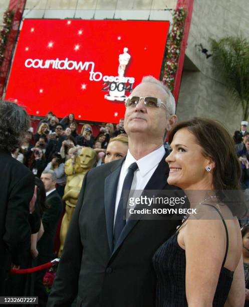 Bill Murray and his wife Jennifer Butler arrive for the 76th Academy Awards ceremony 29 February, 2004 at the Kodak Theater in Hollywood, CA. Murray...