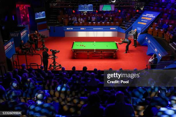 General view of the semi-final match between England's Kyren Wilson and England's Shaun Murphy during day fourteen of the Betfred World Snooker...