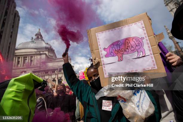 Thousands of people march in central London as well as the rest of the UK, in protest of the Police, Crime, Sentencing and Courts bill on 1st May...