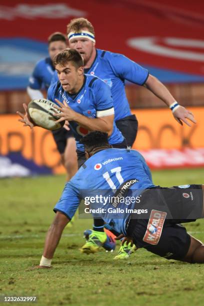 Zak Burger of the Vodacom Bulls in action during the PRO14 Rainbow Cup SA match between Vodacom Bulls and Emirates Lions at Loftus Versfeld Stadium...