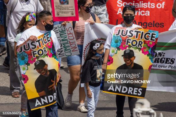 Relatives of AndrEs Guardado, an 18-year-old Salvadoran-American man shot in the back and killed by a Los Angeles County Sheriff's Department deputy...