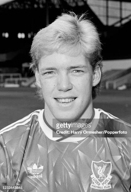 Steve Staunton of Liverpool at Anfield on July 31, 1989 in Liverpool, England.