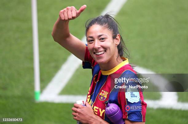 Leila Ouahabi at the end of the match between FC Barcelona and PSG, corresponding to the second match of the semifinals of the Womens UEFA Champiions...